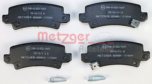 METZGER 1170304 Bremsbelagsatz, Scheibenbremse